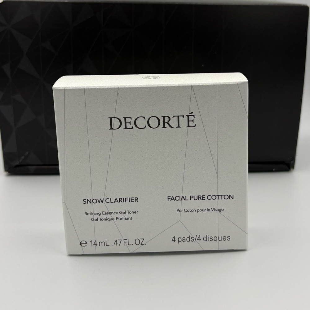 DECORTÉ Snow Clarifier Refining Essence Gel Toner & Facial Pure 100% Cotton